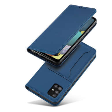 Dėklas Magnet Card Case Samsung Galaxy A12 5G Mėlynas 8