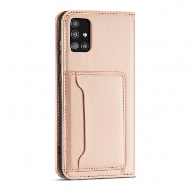 Dėklas Magnet Card Case Samsung Galaxy A13 5G Rožinis 13