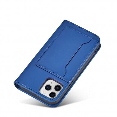 Dėklas Magnet Card Case for iPhone 12 Pro Mėlynas 12