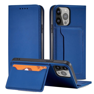 Dėklas Magnet Card Case for iPhone 13 Pro Mėlynas 2