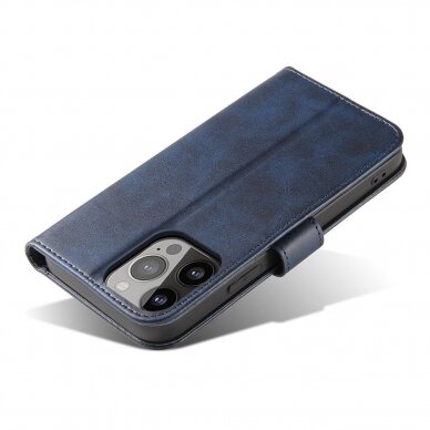 Atverčiamas dėklas Magnet cover Xiaomi Redmi Note 12 Cover with Flip Wallet Stand Mėlynas 4