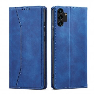 Akcija! Dėklas Magnet Fancy Case Case For Samsung Galaxy A13 5G Mėlynas