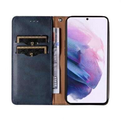 Dėklas Magnet Strap Case for Samsung Galaxy S22 + (S22 Plus) Mėlynas 3