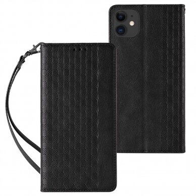 Dėklas Magnet Strap Case for iPhone 13 mini Juodas 4