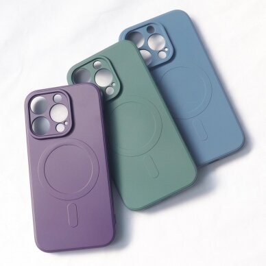 MagSafe Compatible Silicone Case for iPhone 15 Pro Silicone Case - Violetinis 2