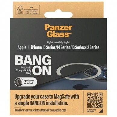 MagSafe PanzerGlass Bang ring iPhone 12 / 13 / 14 / 15 - silver 3