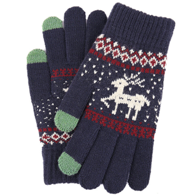 [Užsakomoji prekė] Manusi Touchscreen - Techsuit Raindeer Woolen (ST0002) - Mėlynas 2