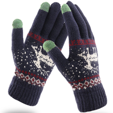 [Užsakomoji prekė] Manusi Touchscreen - Techsuit Raindeer Woolen (ST0002) - Mėlynas 3