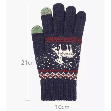 [Užsakomoji prekė] Manusi Touchscreen - Techsuit Raindeer Woolen (ST0002) - Mėlynas 6