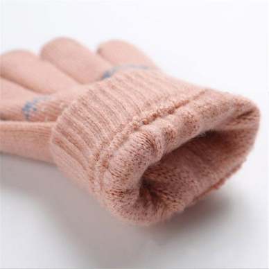 [Užsakomoji prekė] Manusi Touchscreen - Techsuit Raindeer Woolen (ST0002) - Pink 2