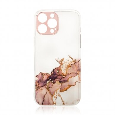 Dėklas Marble Case Samsung Galaxy A12 5G Rudas 1