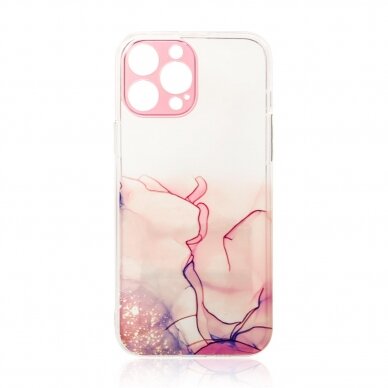 Dėklas Marble Case Samsung Galaxy A12 5G Rožinis 1