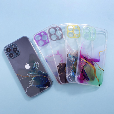 Dėklas Marble Case iPhone 12 Pro Rožinis 6