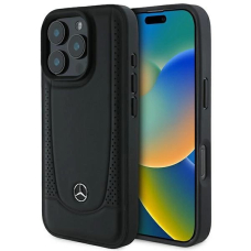 Dėklas Mercedes Leather Urban  iPhone 16 Pro Max - Juodas