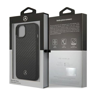 Mercedes Carbon Fiber Dynamic dėklas skirtas iPhone 15 - Juodas 7