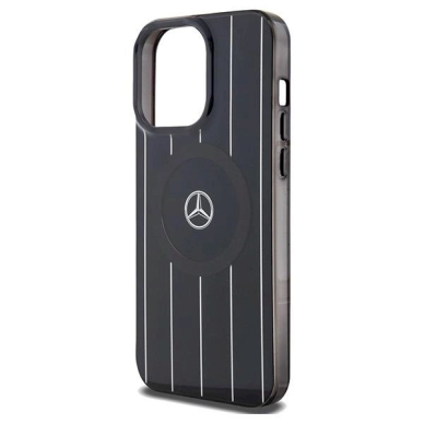 Mercedes Double Layer Crossed Lines MagSafe dėklas skirtas iPhone 15 Pro - Juodas 5