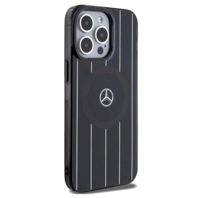 Mercedes Double Layer Crossed Lines MagSafe dėklas skirtas iPhone 15 Pro Max - Juodas 3