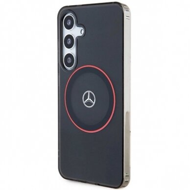 Mercedes Double Layer W Red MagSafe Dėklas Samsung Galaxy S24 - Juodas 1