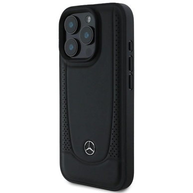 Dėklas Mercedes Leather Urban  iPhone 16 Pro Max - Juodas 1