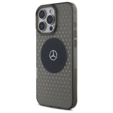 Dėklas Mercedes MB  Star Pattern for iPhone 16 Pro - Juodas 1