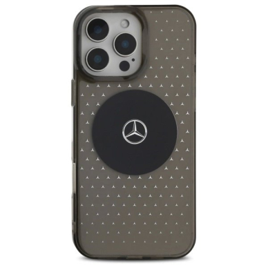 Dėklas Mercedes MB  Star Pattern for iPhone 16 Pro - Juodas 2