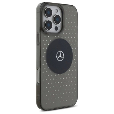 Dėklas Mercedes MB  Star Pattern for iPhone 16 Pro - Juodas 3