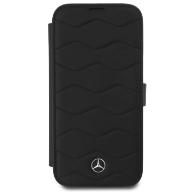 Dėklas Mercedes MB Waves Leather  iPhone 16 Pro Max - Juodas 2