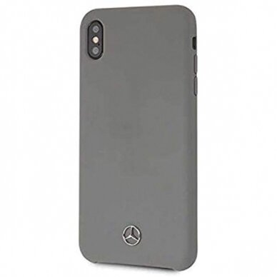 Originalus Mercedes dėklas MEHCI65SILGR iPhone Xs Max hard case pilkas Silicon (ctz013) UCS059 1