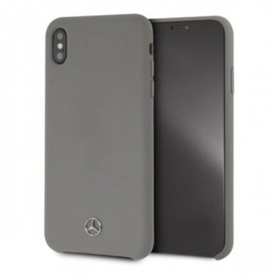 Originalus Mercedes dėklas MEHCI65SILGR iPhone Xs Max hard case pilkas Silicon (ctz013) UCS059