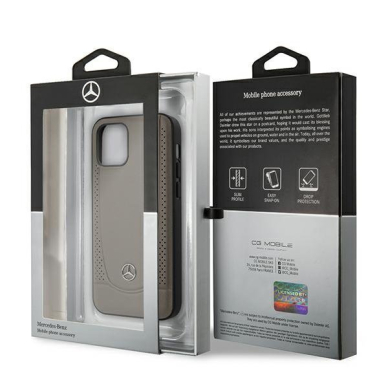 Originalus Mercedes dėklas Mehcp12Sarmbr Iphone 12 Mini rudas Urban Line 7