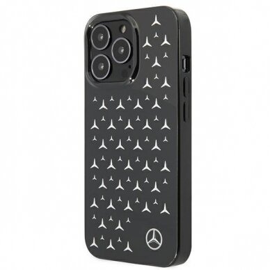 Originalus Mercedes dėklas MEHCP13LESPBK iPhone 13 Pro / 13 6,1" Juodas Silver Stars Pattern 1