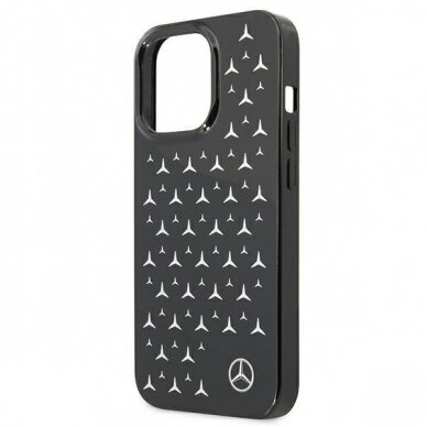 Originalus Mercedes dėklas MEHCP13LESPBK iPhone 13 Pro / 13 6,1" Juodas Silver Stars Pattern 5