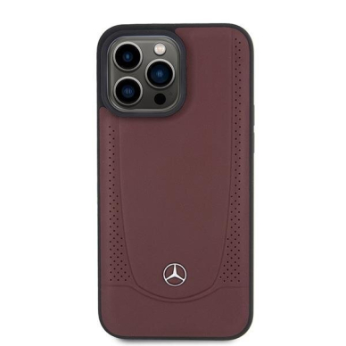 Originalus dėklas Mercedes MEHCP15LARMRE iPhone 15 Pro 6.1  red/red hardcase Leather Urban Bengale 2