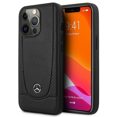 Originalus dėklas Mercedes MEHCP15XARMBK iPhone 15 Pro Max 6.7  Juodas hardcase Leather Urban