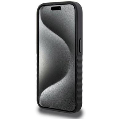 Mercedes Smooth Leather dėklas skirtas iPhone 15 Pro - Juodas 4