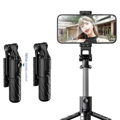 [Užsakomoji prekė] Mini Selfie Stick cu Telecomanda si Trepied - Techsuit (K03) - Juodas 1