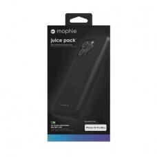 Mophie Juice Pack Dėklas iPhone 15 Pro Maxbuilt-in 3000 mAh power bank - Juodas