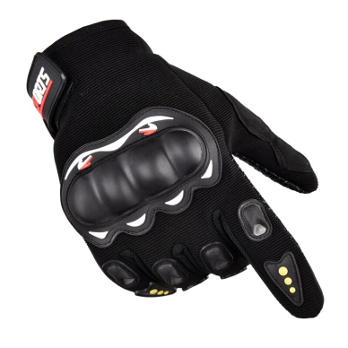 Motorcycle phone Pirštinės su knuckle protector – Juodas 1