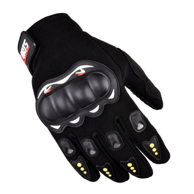 Motorcycle phone Pirštinės su knuckle protector – Juodas