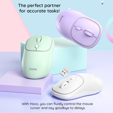 [Užsakomoji prekė] Mouse Fara Fir 2.4G, 1600 DPI - Hoco Royal (GM25) - Romantic Purple 1