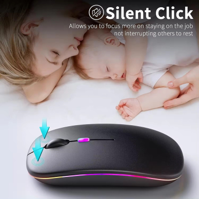 [Užsakomoji prekė] Mouse Fara Fir 2.4G, 1600 DPI - Techsuit (M1) - Juodas 5