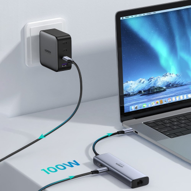 Multifunctional HUB 5in1 USB-C - HDMI 1.4 / 3 x USB-A / USB-C PD 100W Ugreen CM511 - gray 4