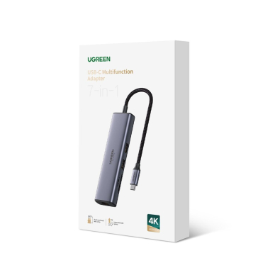 Multifunctional HUB 5in1 USB-C - HDMI 1.4 / 3 x USB-A / USB-C PD 100W Ugreen CM511 - gray 7