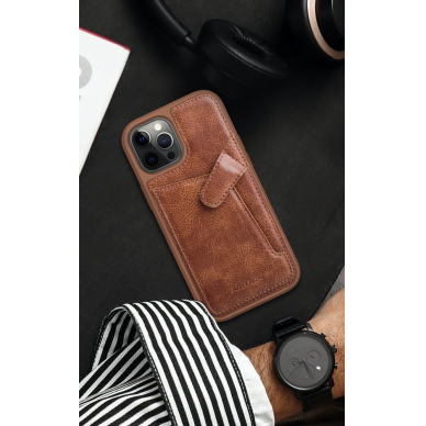 Odinis dėklas Nillkin Aoge Leather iPhone 12 mini Juodas 11