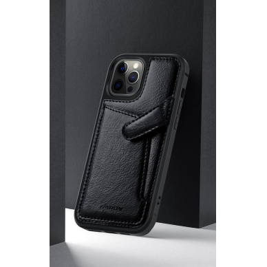 Odinis dėklas Nillkin Aoge Leather iPhone 12 mini Juodas 12