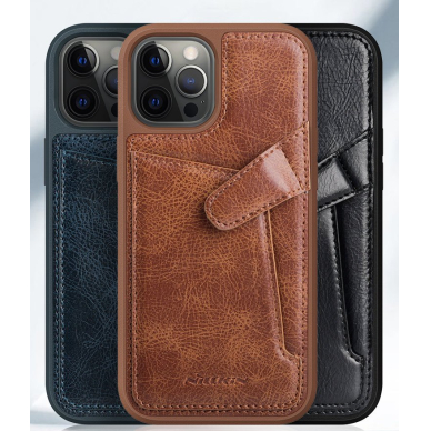 Odinis dėklas Nillkin Aoge Leather iPhone 12 mini Juodas 3