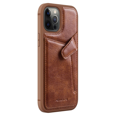 Odinis dėklas Nillkin Aoge Leather iPhone 12 mini rudas 2