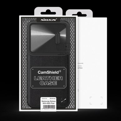 Dėklas Nillkin CamShield Leather S Samsung Galaxy S23 Plus Juodas 4