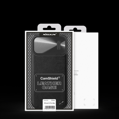 Dėklas Nillkin CamShield Leather S iPhone 14 Pro Max Juodas 4