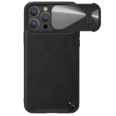 Dėklas Nillkin CamShield Leather S iPhone 14 Pro Max Juodas